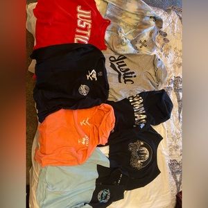 Lot of girls justice sweaters size 7/8-12
